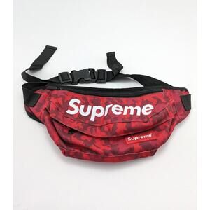 Supreme Hyper Beasts Fanny Pack Red Buckle Strap Travel Zip Close Bag